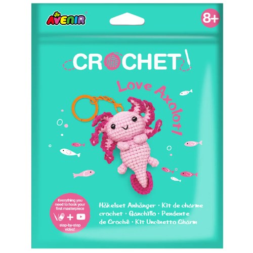 Avenir - Crochet Keychain - Axolotl