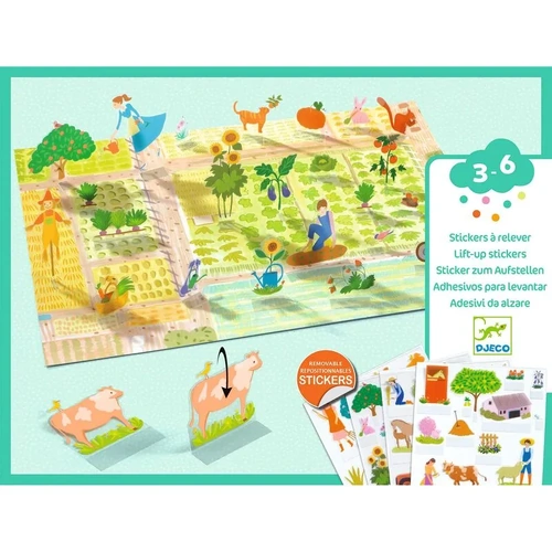 Djeco - Lift-Up Farm Stickers
