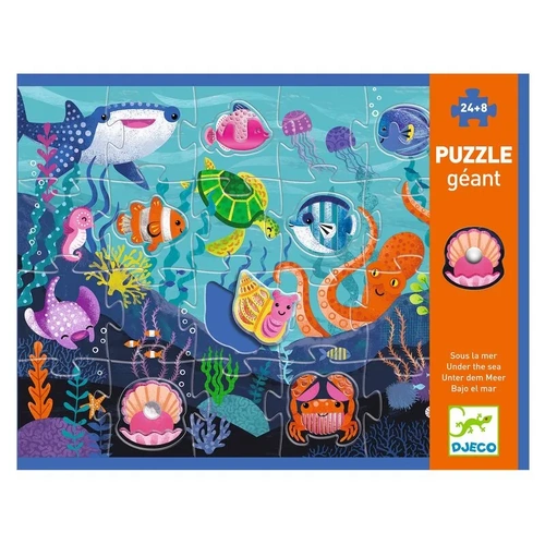 Djeco - Tactile Under The Sea Giant Puzzle 32pc