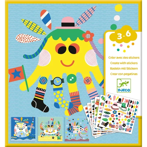 Djeco - Create Sea Creatures Stickers