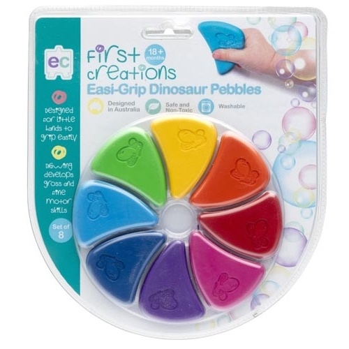 First Creations - Easi-Grip Crayons - Dinosaur Pebbles